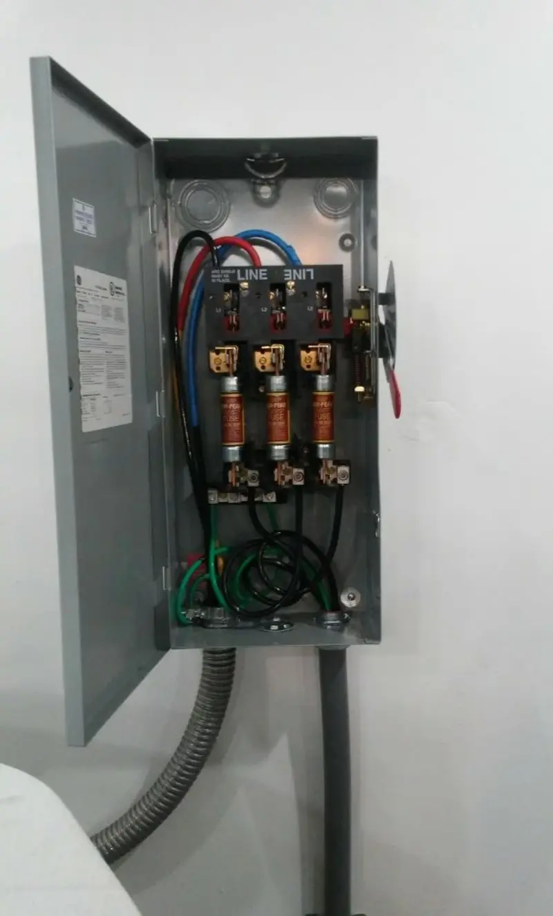 Three-phase disconnect switch installed for Electrical Wiring & Rewiring in Walden